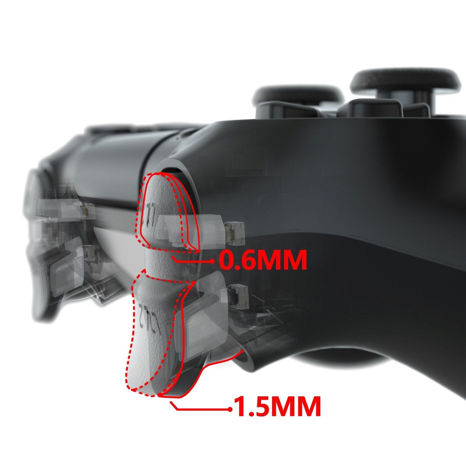 Clicky Hair Trigger Kit Compatible With PS4 CUH ZCT2 Controller