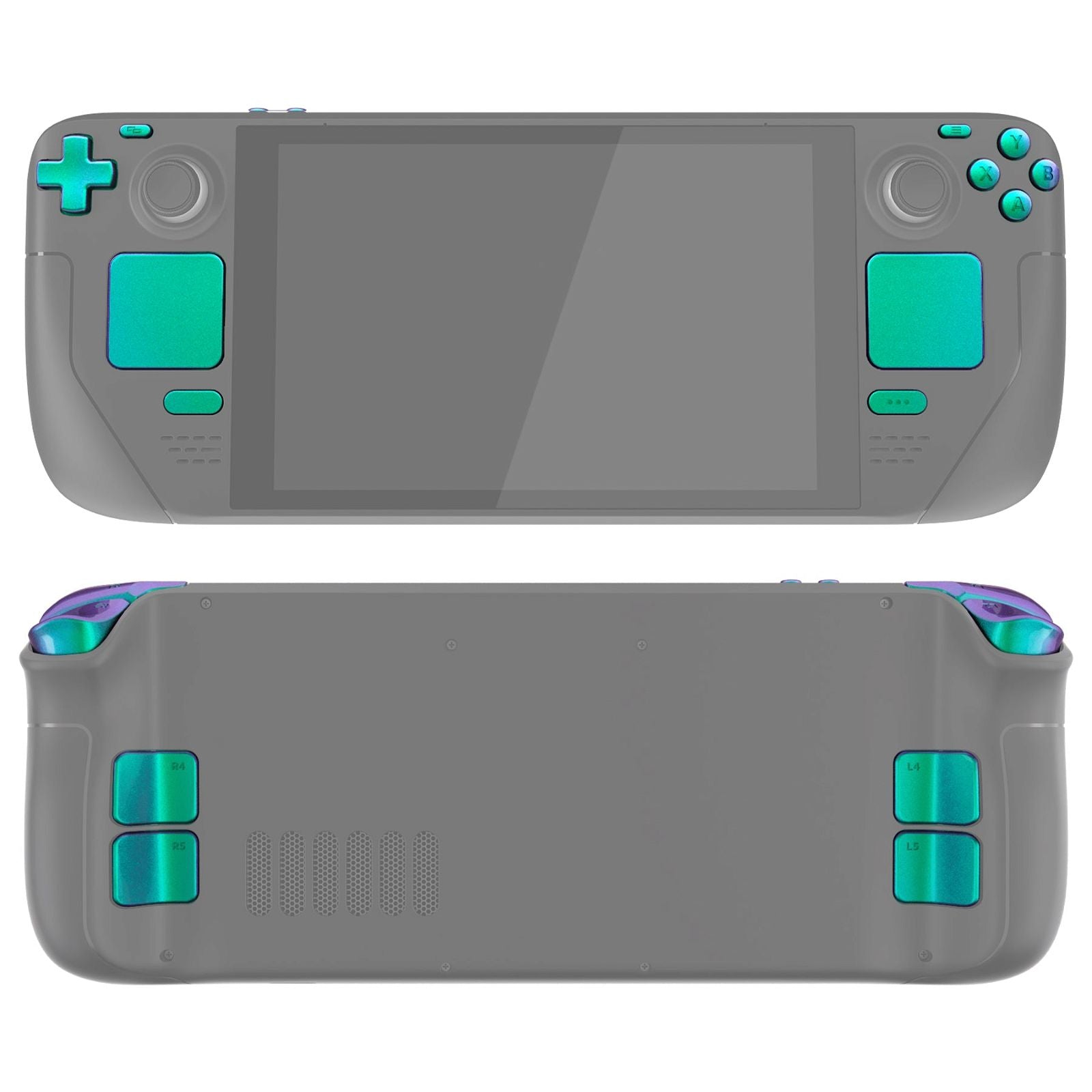 Chameleon Green Purple Replacement Full Set Buttons for Steam Deck