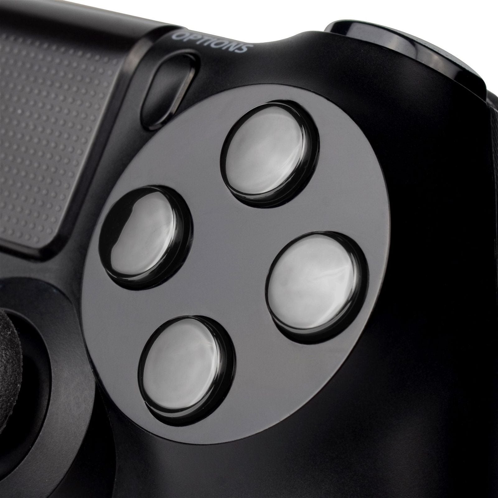 Chrome Gun Buttons Compatible With PS4 Controller-P4J0223