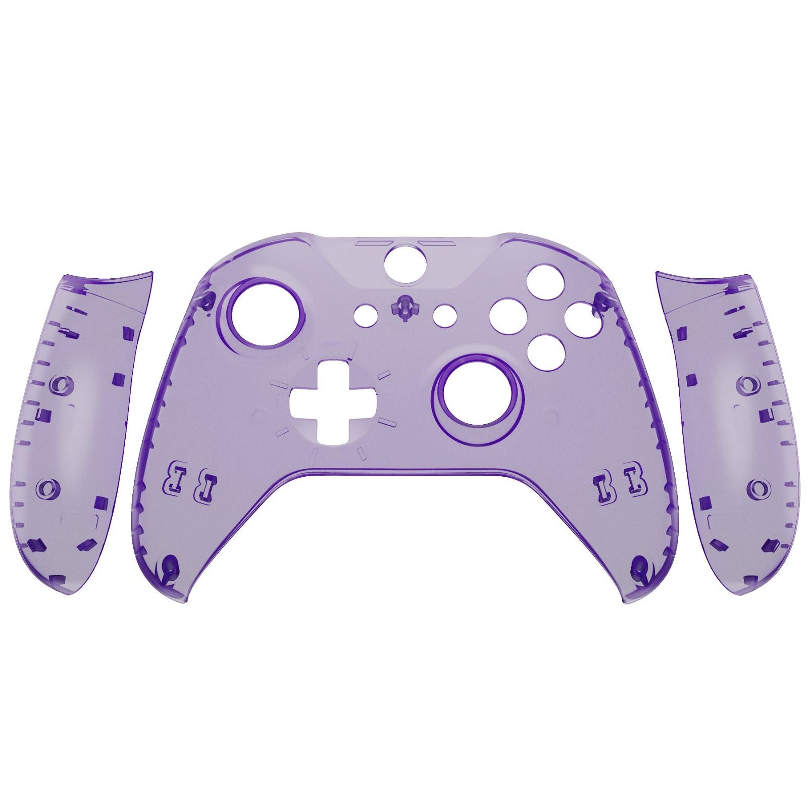 Clear Purple Front Shell With Side Rails Panel For Xbox One S