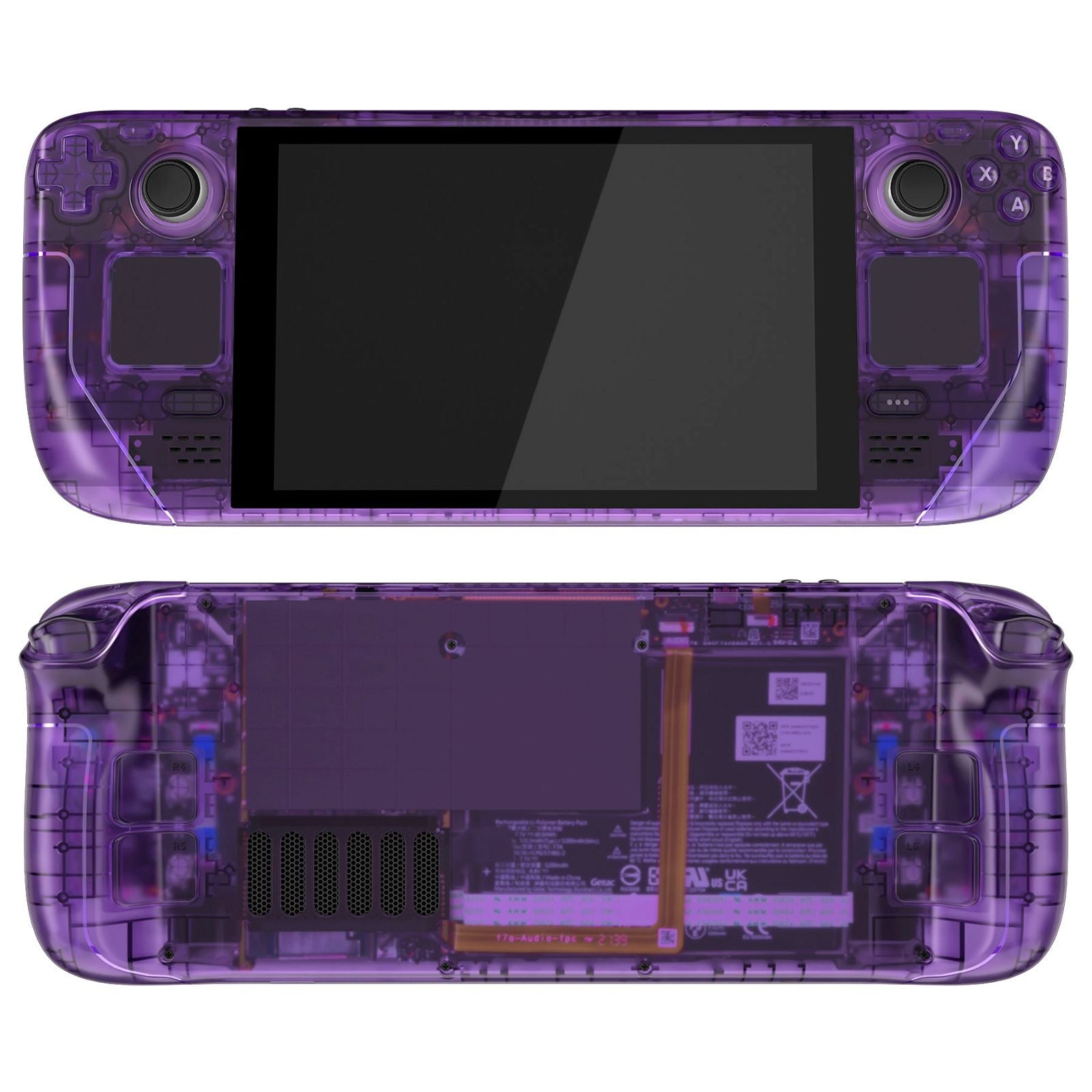 Clear Purple Full Set Shell For Steam Deck LCD Console - QESDM003WS