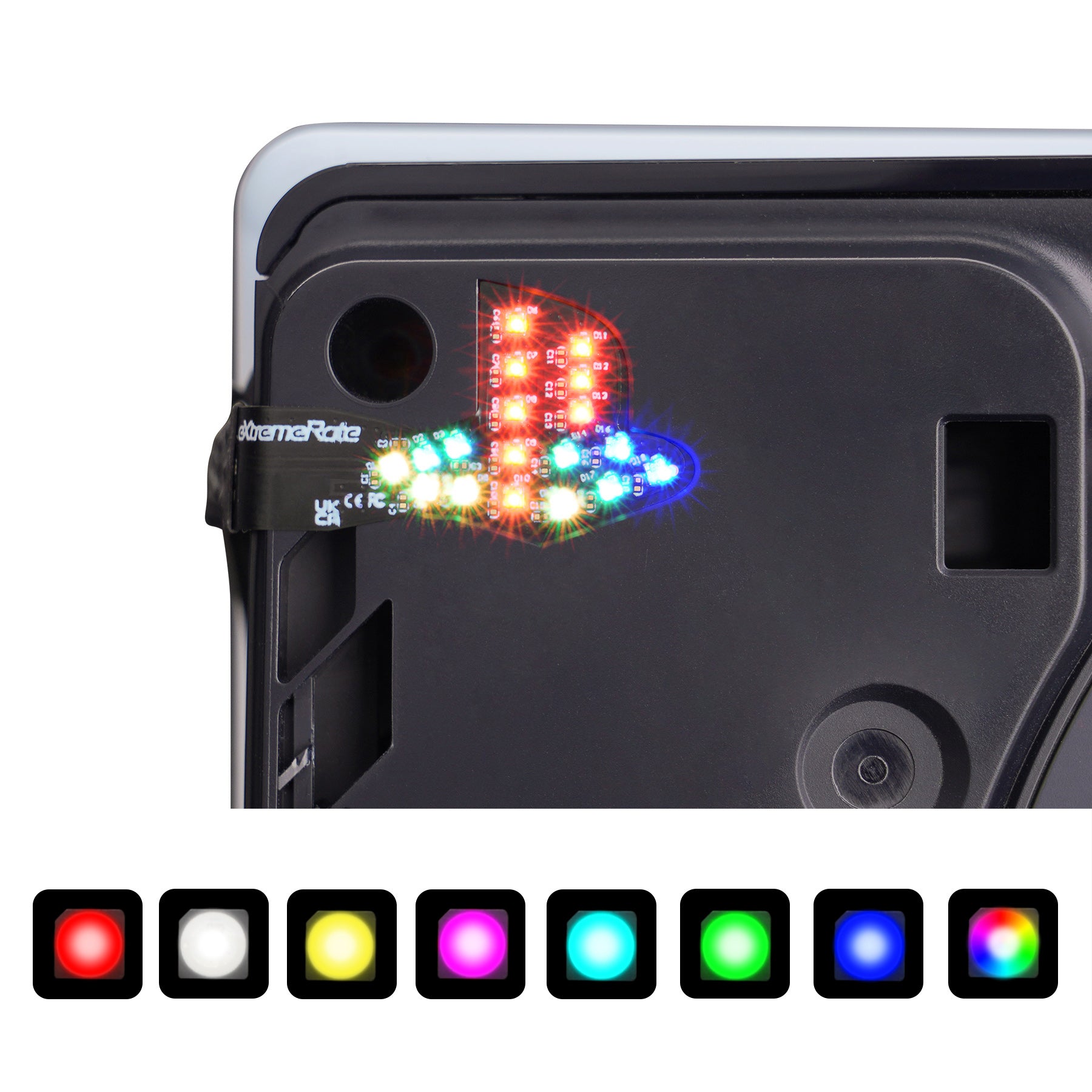 eXtremeRate 7 Colors 40 Effects RGB RAINBOW Logo LED Kit for