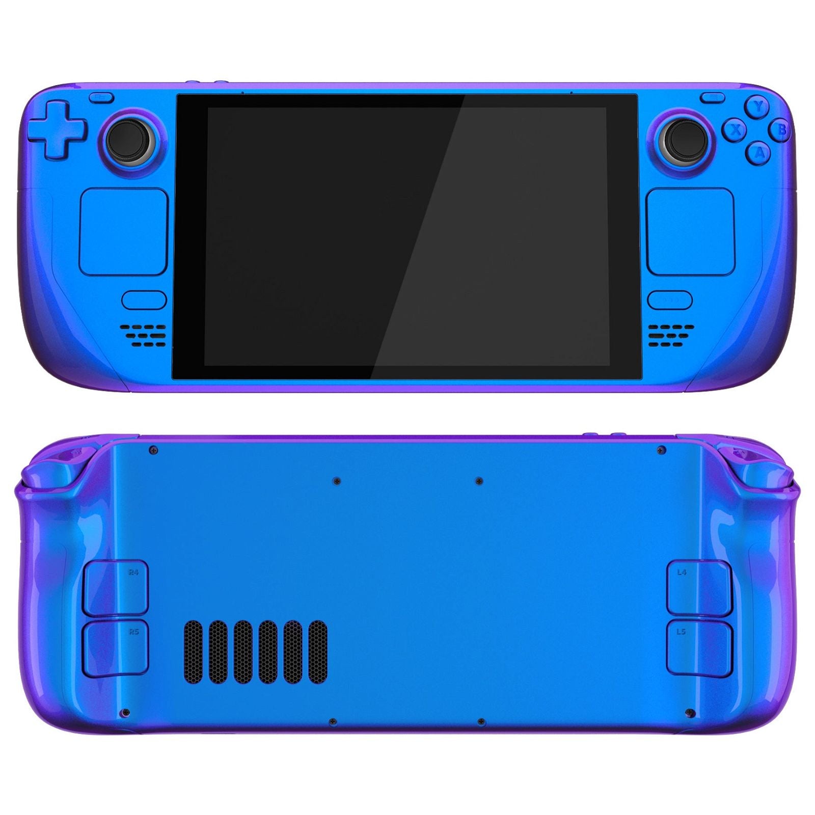 Glossy Chameleon Blue Purple Full Set Shell For Steam Deck LCD