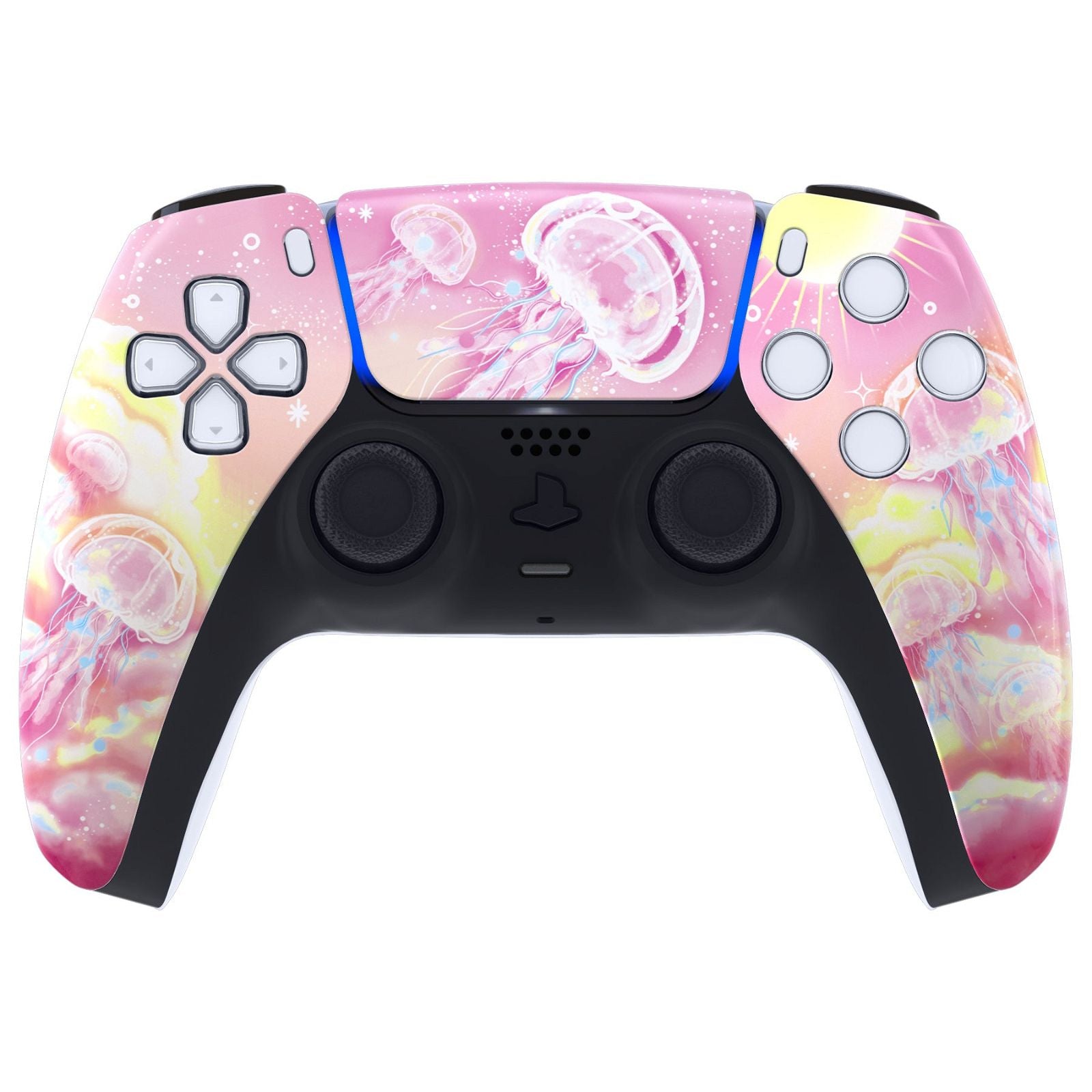 Glossy Pinky Jellyfish Heaven Front Shell With Touchpad Compatible With PS5  Controller BDM-010/020/030/040/050 - ZPFT1081G3WS