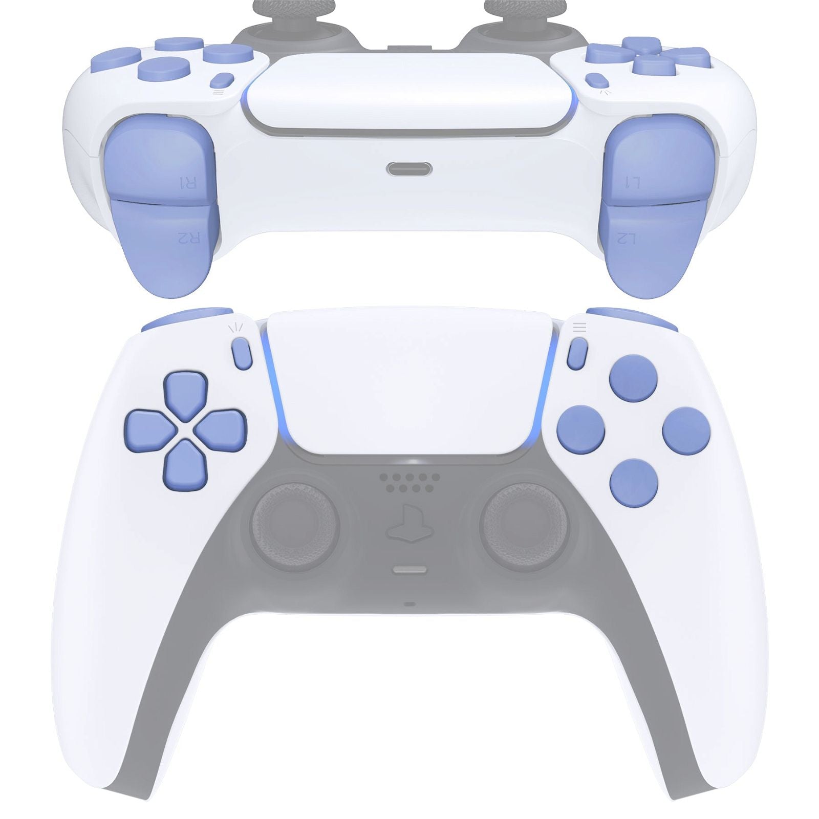 Light Violet 11in1 Button Kits Compatible With PS5
