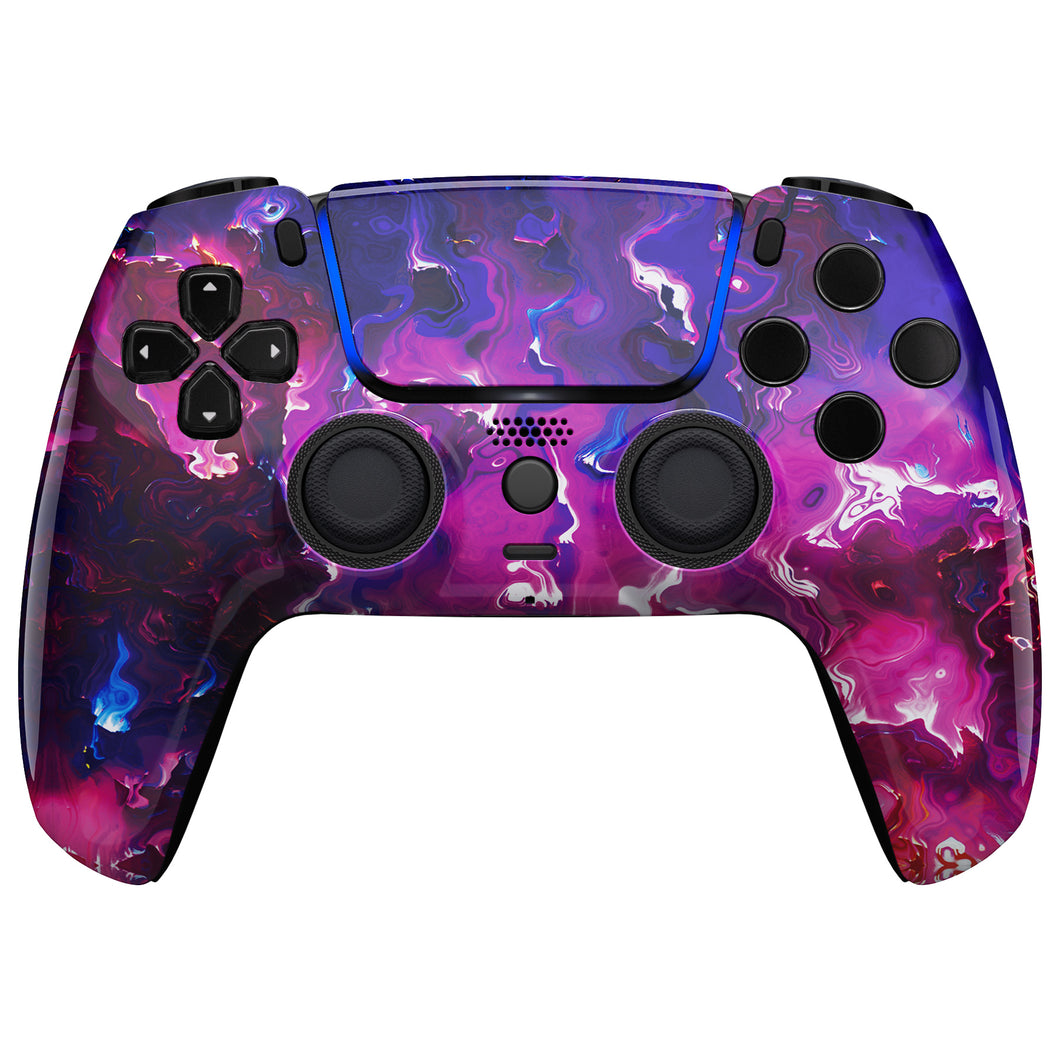 Luna Redesigned Glossy Surreal Lava Front Shell With Touchpad Compatible With PS5 Controller BDM-010 & BDM-020 & BDM-030 & BDM-040 - GHPFT013WS