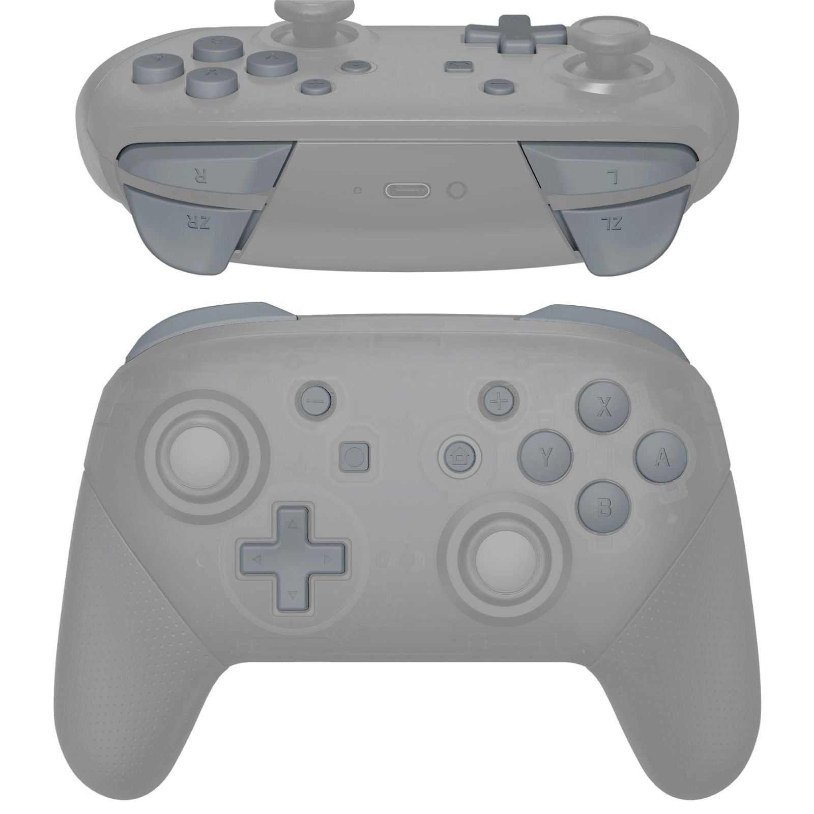 New Hope Gray 13in1 Button Kits For NS Pro Controller-KRP337WS