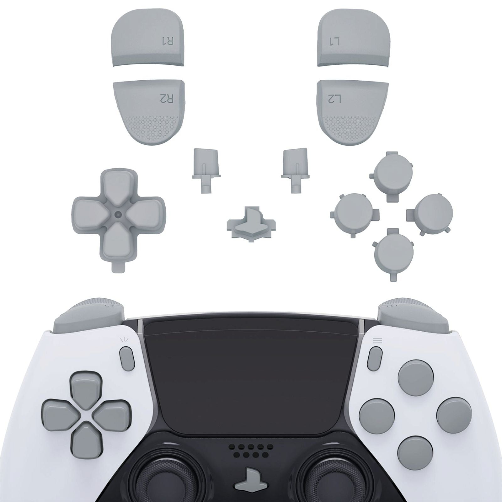 New Hope Gray Full Set Button Kits Compatible With PS5 Edge Controller  -JXTEGP005WS