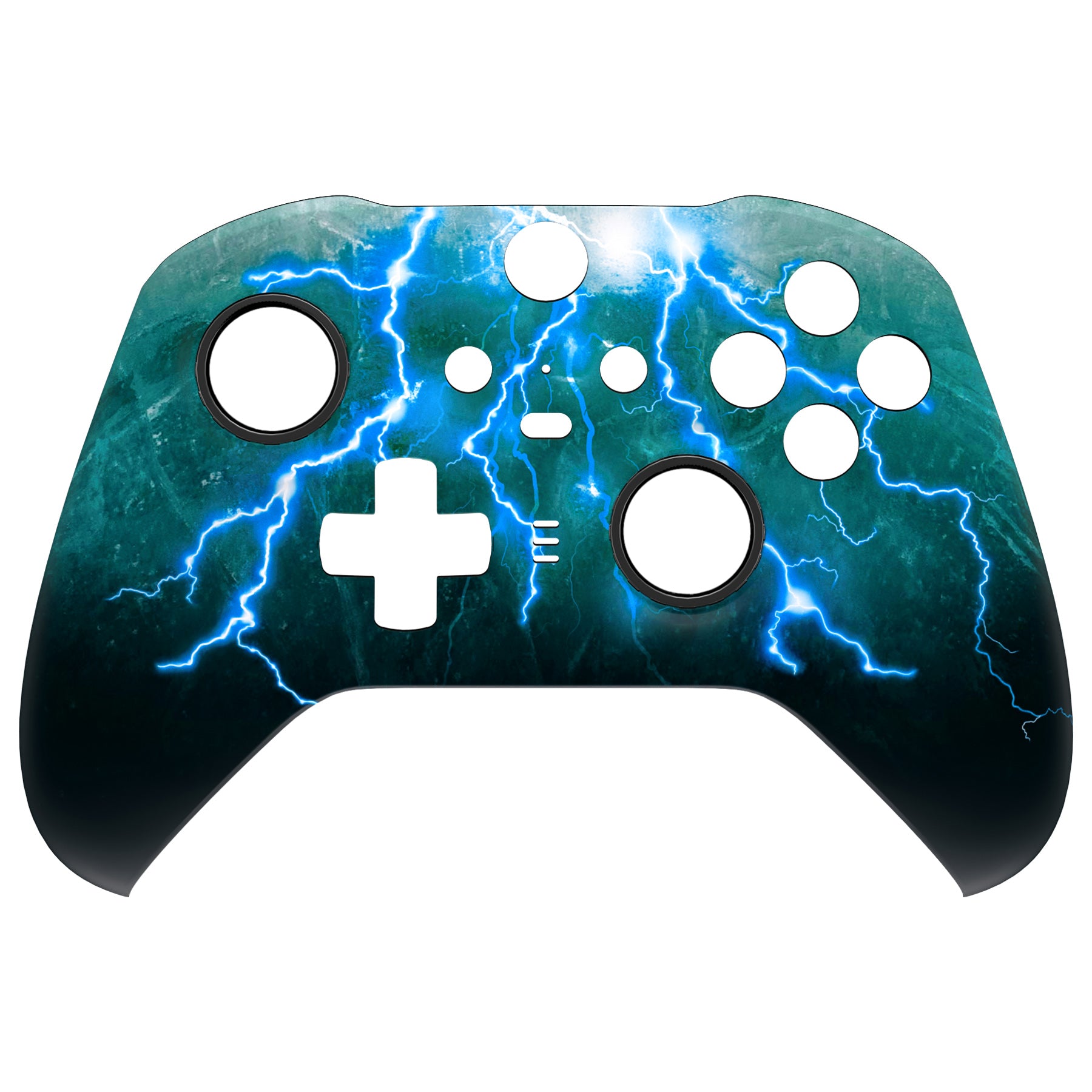 Soft Touch Green Storm Thunder Front Shell For Xbox One-Elite2