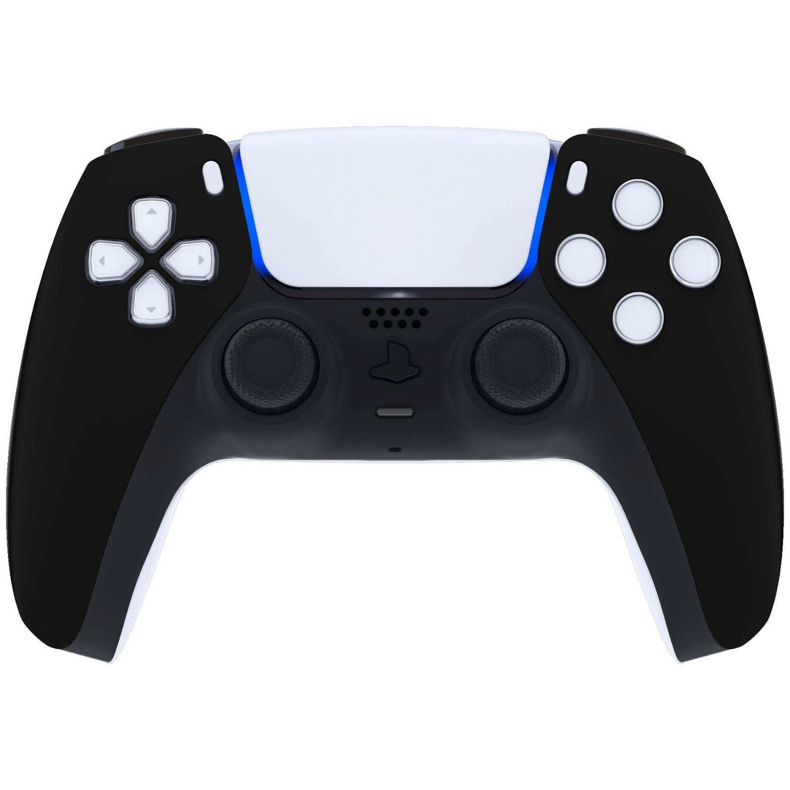 Soft Touch Black Front Shell Compatible With PS5 Controller