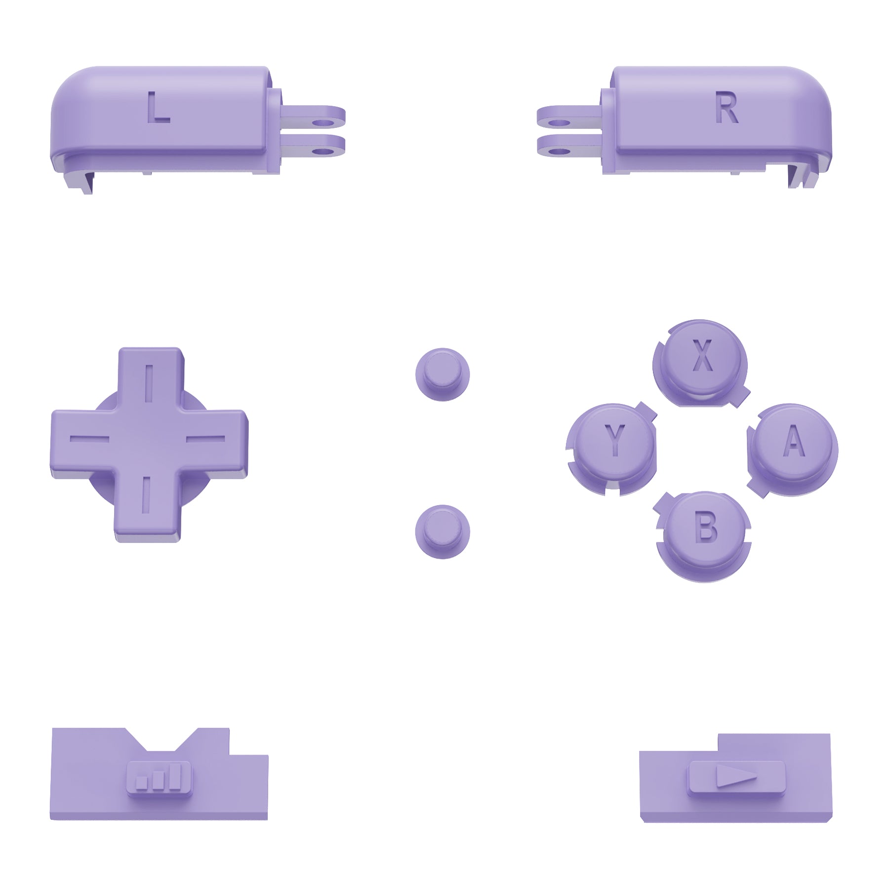 eXtremeRate 16Bits Light Violet Replacement Full Set Buttons for