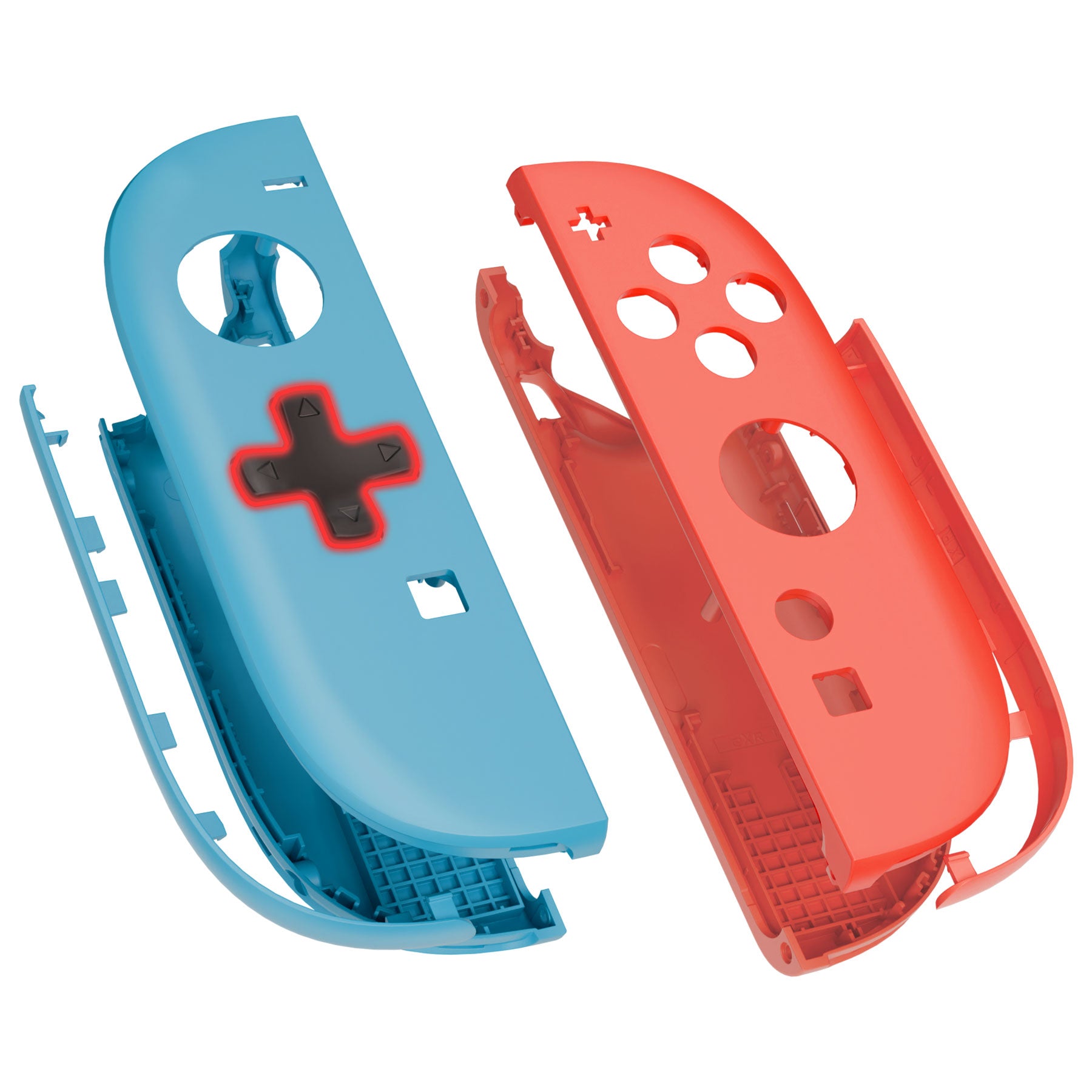 eXtremeRate D-Pad Version Blue & Orange Replacement Joycon Shells