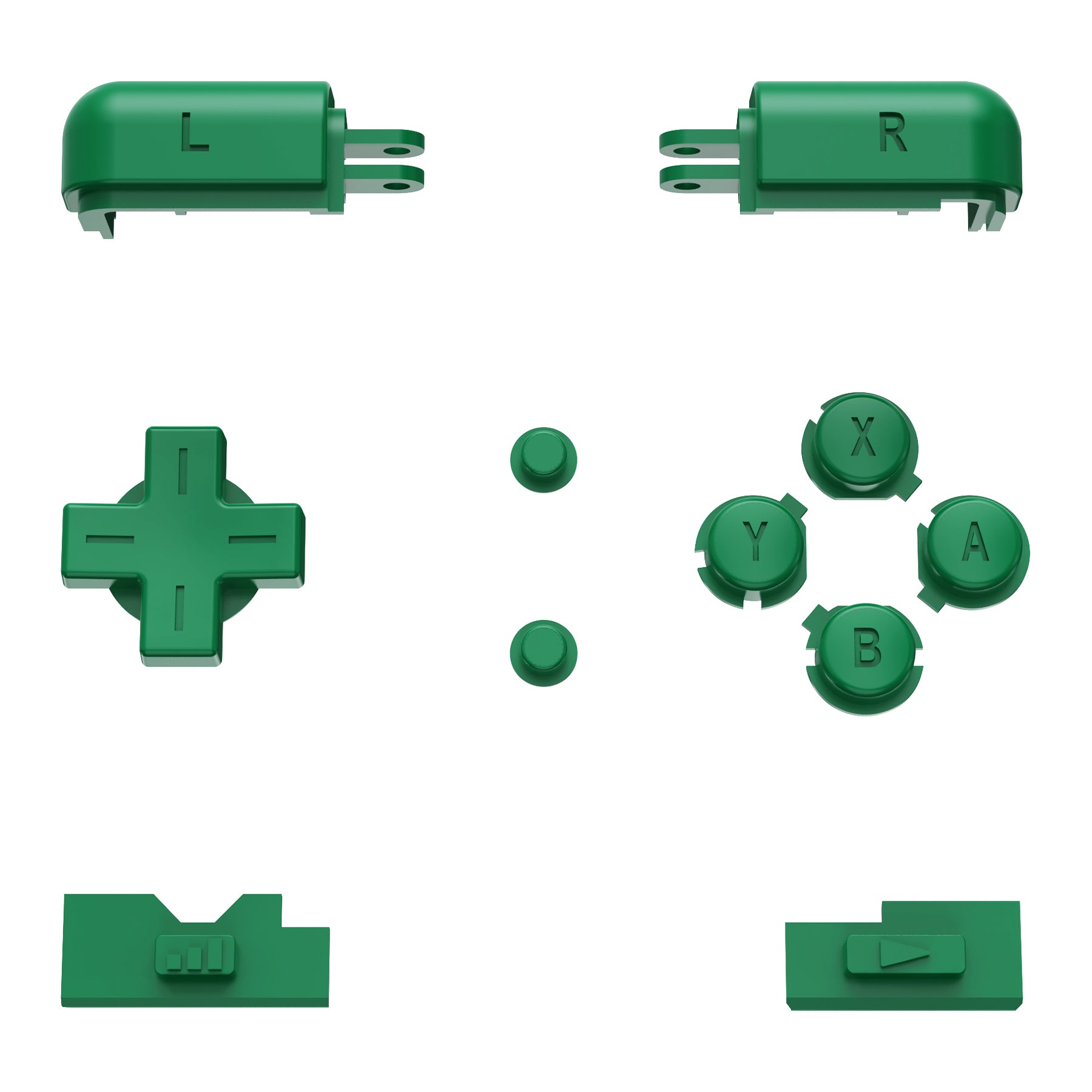 eXtremeRate Green Replacement Full Set Buttons for Nintendo DS