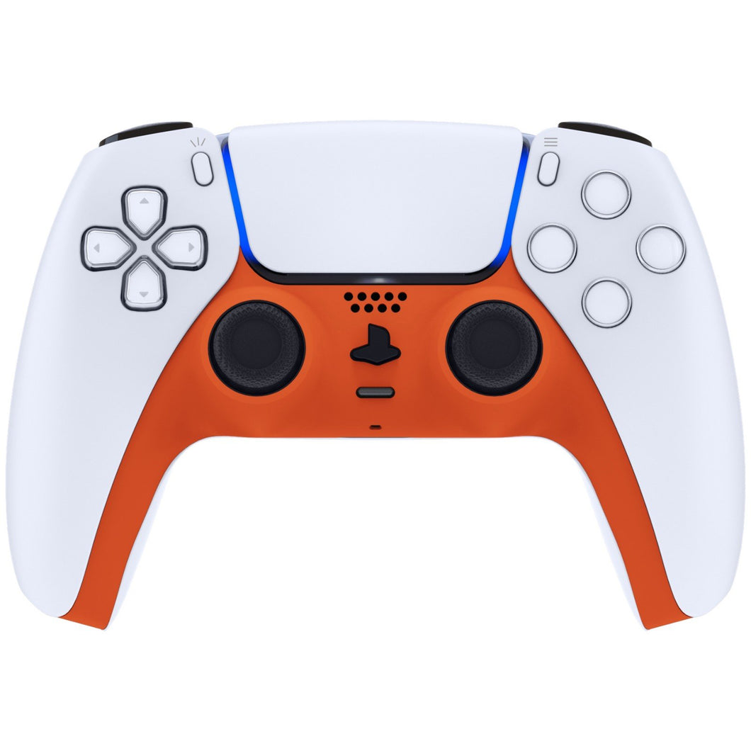 Bright Orange Decorative Trim Shell With Accent Rings Compatible With PS5 Controller-GPFP3004WS