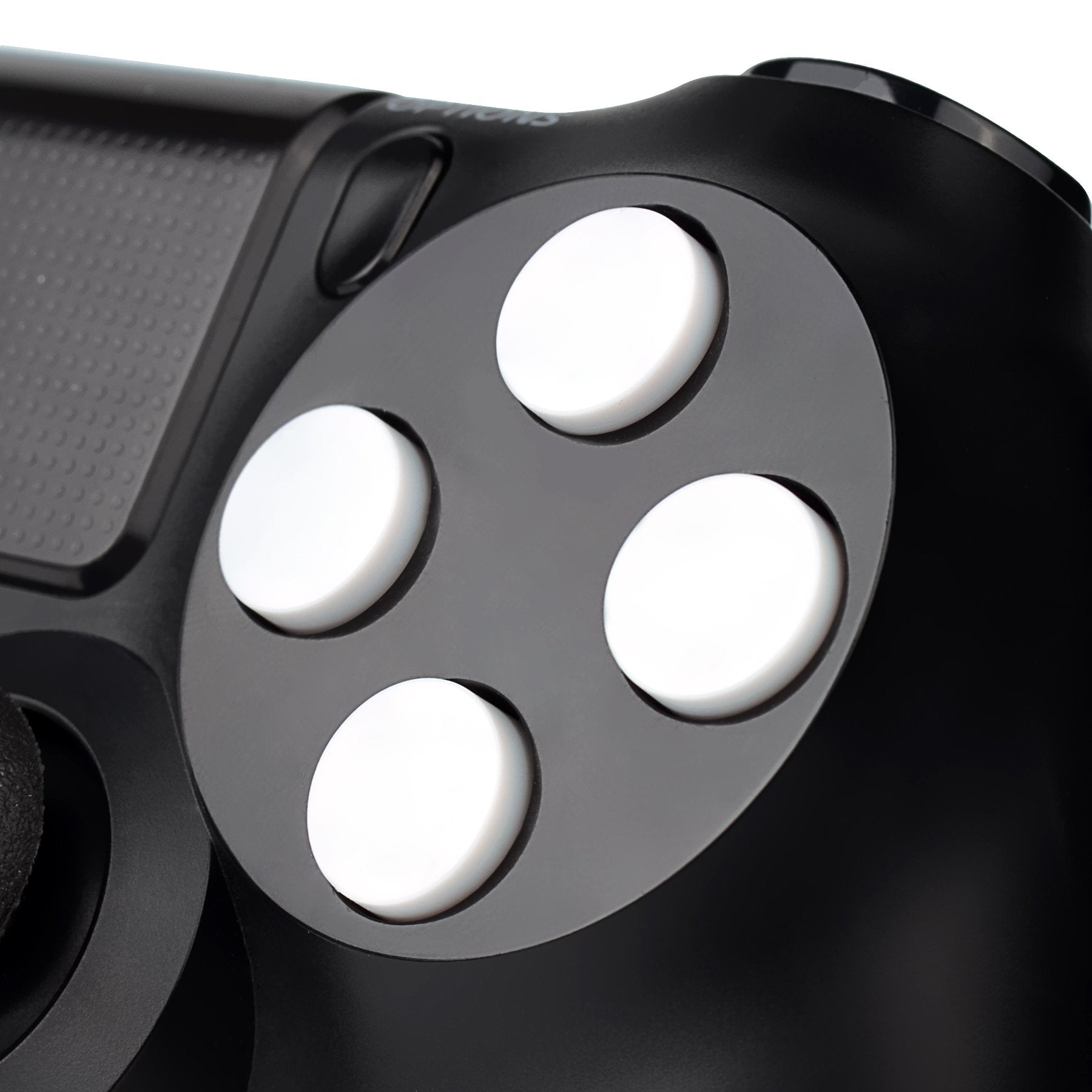 Black ps4 controller clearance with white buttons