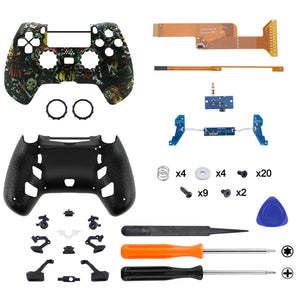 Scary Party Decade Tournament Controller(DTC) Upgrade Kit With Upgrade Board & Ergonmic Shell & Back Buttons & Trigger Stops Compatible With PS4 Controller JDM-040/050/055-P4MG009 - Extremerate Wholesale
