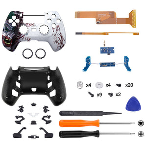 Clown HAHAHA Decade Tournament Controller(DTC) Upgrade Kit With Upgrade Board & Ergonmic Shell & Back Buttons & Trigger Stops Compatible With PS4 Controller JDM-040/050/055-P4MG011 - Extremerate Wholesale