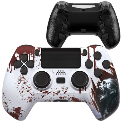 Blood Zombie Decade Tournament Controller(DTC) Upgrade Kit With Upgrade Board & Ergonmic Shell & Back Buttons & Trigger Stops Compatible With PS4 Controller JDM-040/050/055-P4MG012 - Extremerate Wholesale