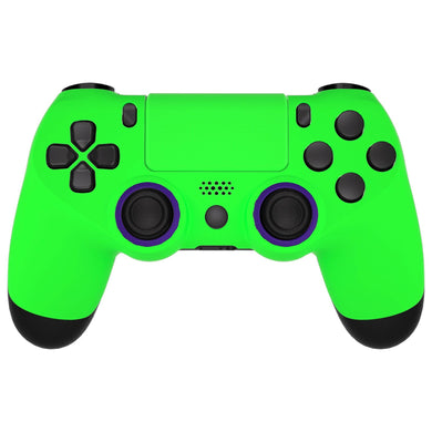 eXtremeRate Ghost Redesigned Neon Green Front Housing Shell with Touch Pad Compatible with PS4 Slim Pro Controller JDM-040/050/055 - GHP4P007WS - Extremerate Wholesale