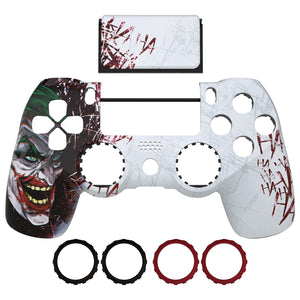 eXtremeRate Ghost Redesigned Clown HAHAHA Front Housing Shell with Touch Pad Compatible with PS4 Slim Pro Controller JDM-040/050/055 - GHP4T002WS - Extremerate Wholesale
