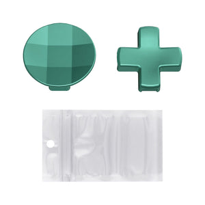 2 pcs Metalic Aqua Green Magnetic Stainless Steel D-Pads for Xbox One Elite & Xbox One Elite Series 2 Controller - IL407WS - Extremerate Wholesale