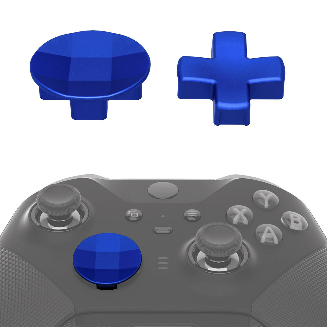 2 pcs Metalic Blue Magnetic Stainless Steel D-Pads for Xbox One Elite & Xbox One Elite Series 2 Controller - IL410WS - Extremerate Wholesale