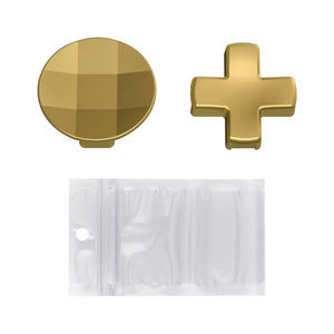 2 pcs Metalic Hero Gold Magnetic Stainless Steel D-Pads for Xbox One Elite & Xbox One Elite Series 2 Controller - IL403WS - Extremerate Wholesale