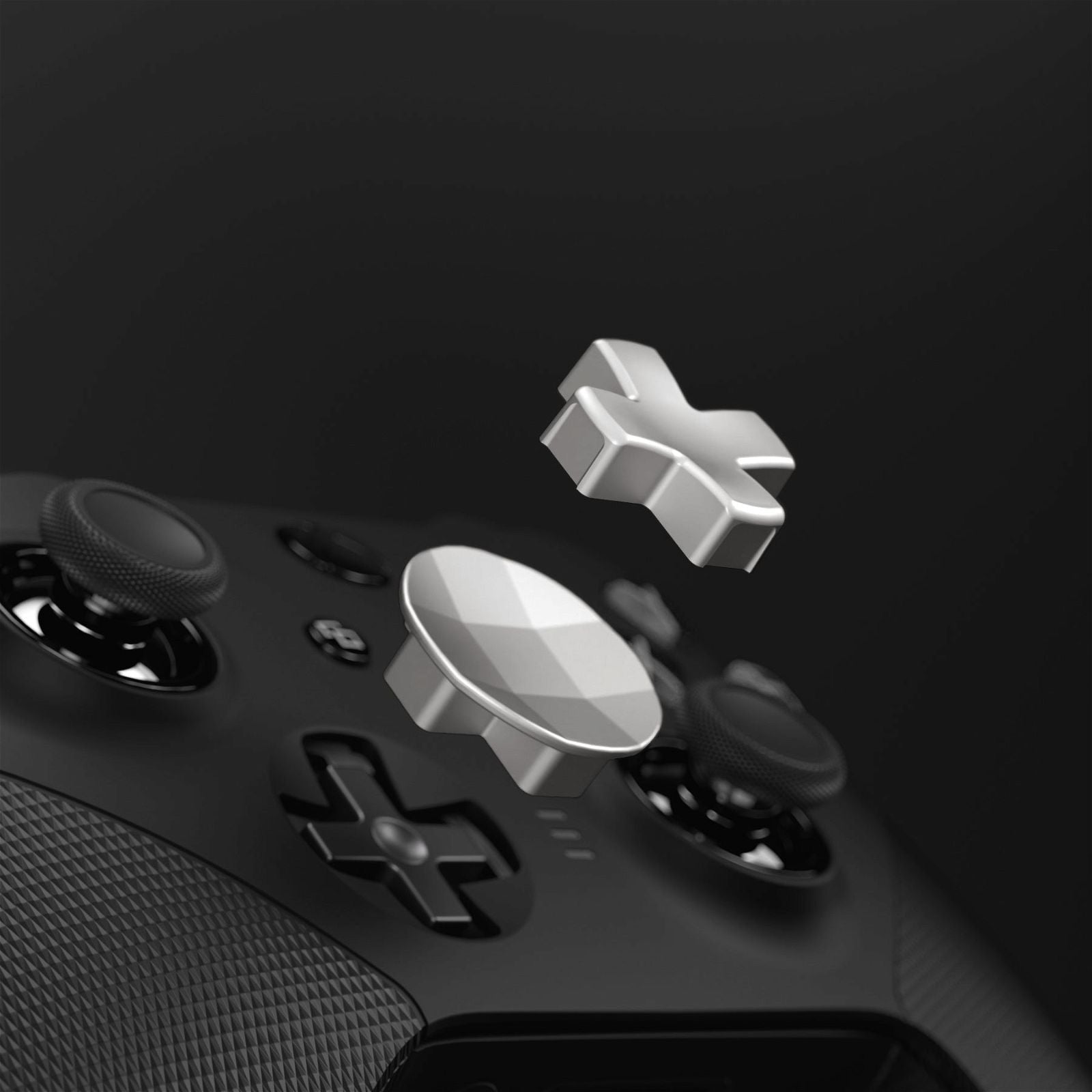 Paletas Metálicas Magnéticas Para Xbox One Elite Y Elite Series 2 - 4 Piezas (2 Largas Y 2 Cortas), Acero Inoxidable, Fácil Instalación Sin Desmontar