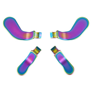 4 pcs Metalic Rainbow Aura Blue & Purple Replacement Stainless Steel Paddles for Xbox One Elite Controller Seies 2 -IL319WS - Extremerate Wholesale