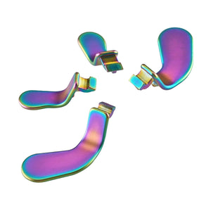 4 pcs Metalic Rainbow Aura Blue & Purple Replacement Stainless Steel Paddles for Xbox One Elite Controller Seies 2 -IL319WS - Extremerate Wholesale