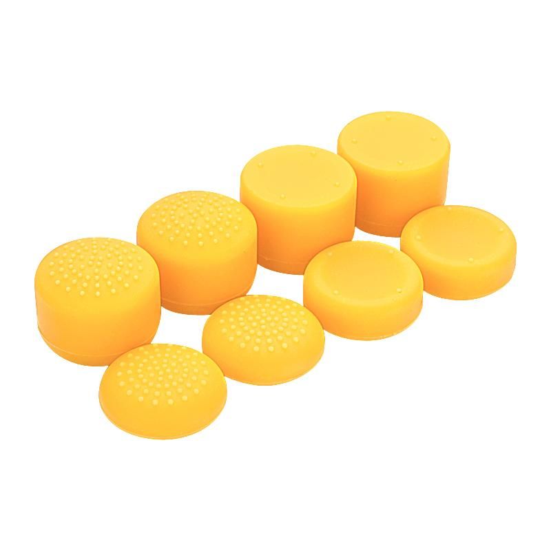 8 PCS Rubber Thumbstick Grip Cover Compatible With PS4 PS3 Xbox One 360 Controller Yellow-ZXBJ1240 - Extremerate Wholesale