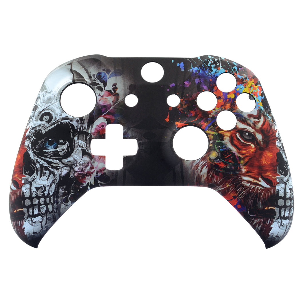 Soft Touch Tiger Skull Front Shell For Xbox One S Controller-SXOFT22XWS
