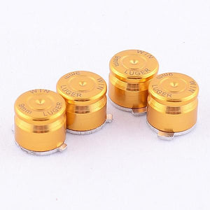 Aluminum Gold Bullet Buttons Compatible With PS3 PS4 Controller-P3J0201 - Extremerate Wholesale