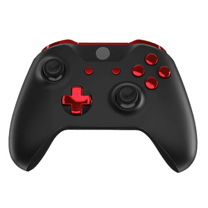 Glossy Chrome Red RTLT + RBLB + Sync +Top Middle Bar (around guide)+ ABXY + Start/Back + Dpad For XBOX One S Controller-SXOJ0210WS - Extremerate Wholesale