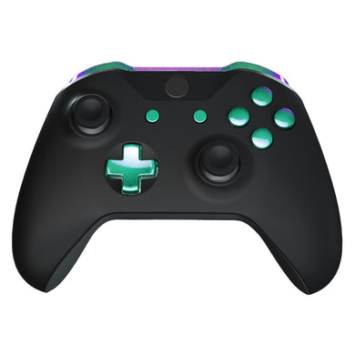 Glossy Chameleon Green Purple RTLT + RBLB + Sync +Top Middle Bar (around guide)+ ABXY + Start/Back + Dpad For XBOX One S Controller-SXOJ0222WS - Extremerate Wholesale