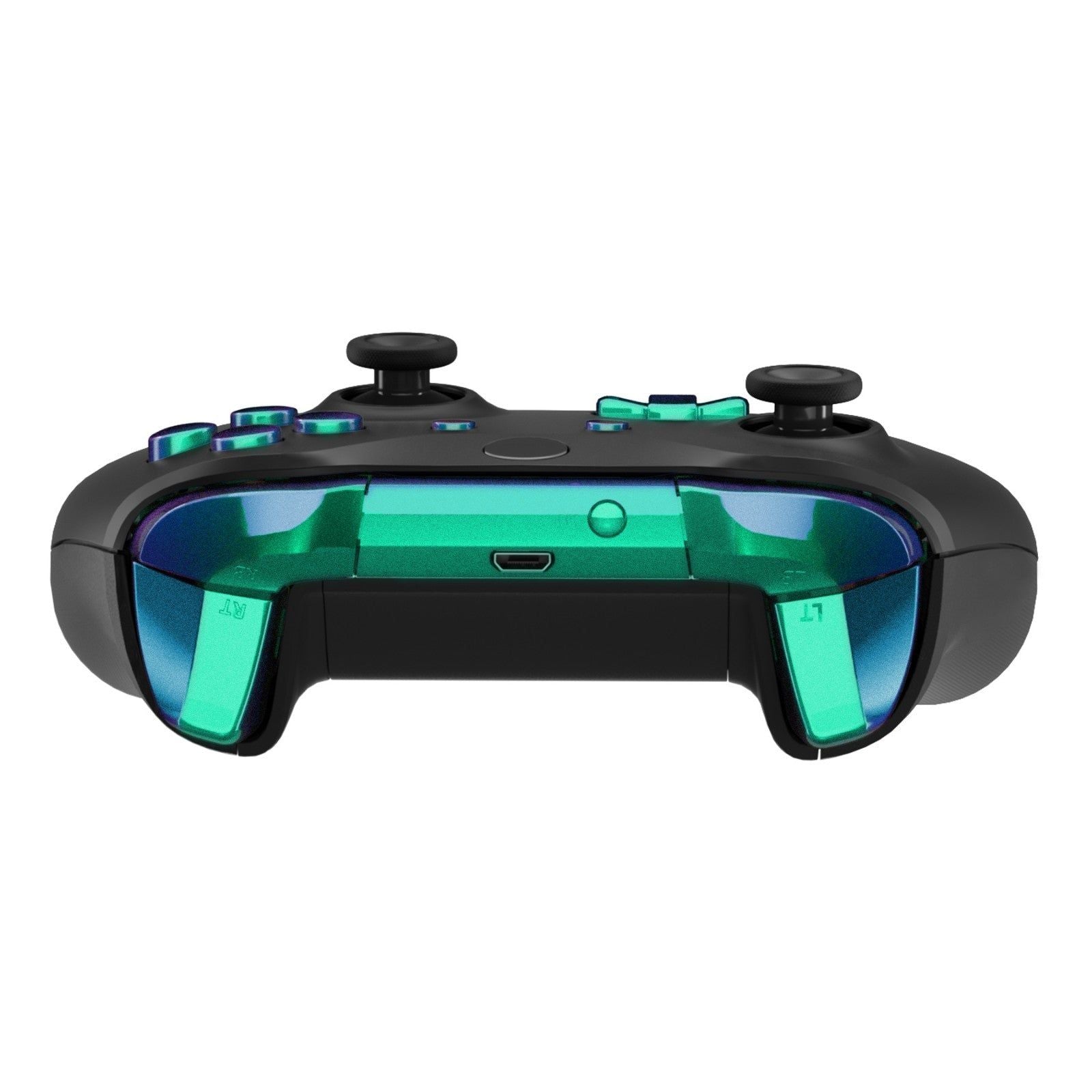 Glossy Chameleon Green Purple RTLT + RBLB + Sync +Top Middle Bar