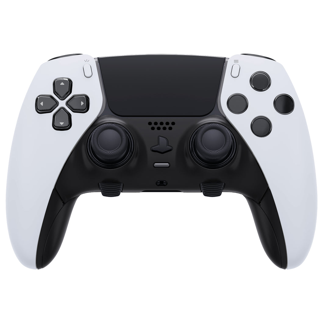 Black Replacement Top Bottom Decorative Trim Shell Compatible with PS5 Edge Controller -CXQEGP006WS