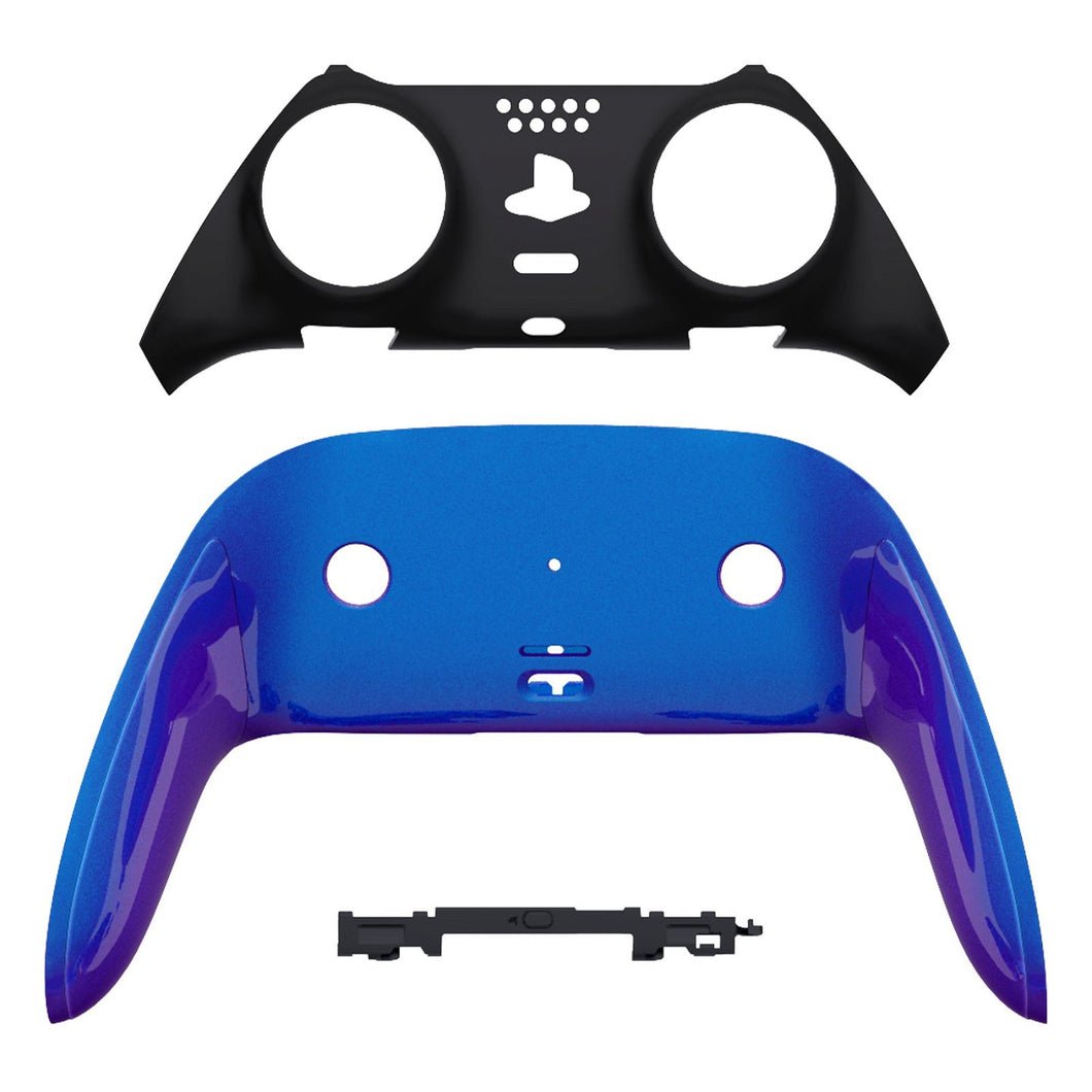 Black & Chameleon Blue Purple Replacement Top Bottom Decorative Trim Shell Compatible with PS5 Edge Controller -CXQEGP009WS - Extremerate Wholesale