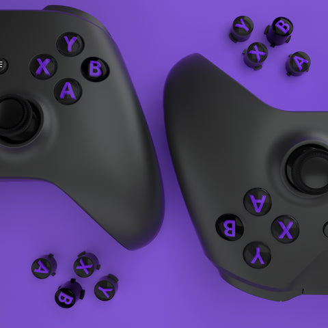 Three-Tone Black & Clear With Purple Classic Symbols Replacement Custom ...
