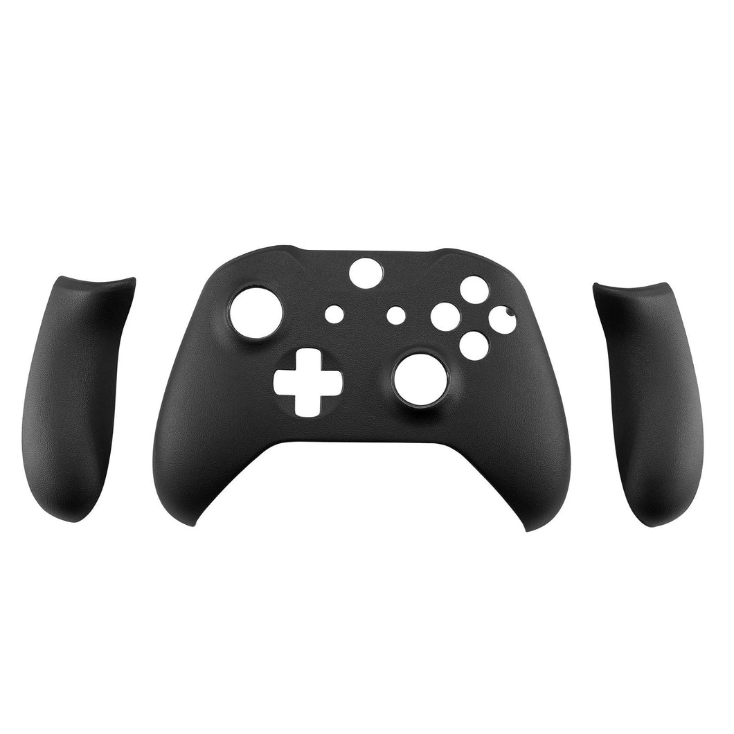 Black Luxury PU Leather Front Shell With Side Rails Panel For Xbox One S Controller-ZSXOFC03WS - Extremerate Wholesale