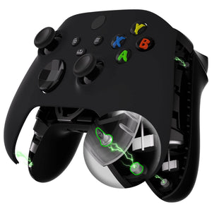 Black Magnetic Replacement Front Housing Shell With Accent Rings For Xbox Series X & S Controller & Xbox Core Controller Model 1914 - MX3P3004WS - Extremerate Wholesale