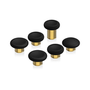 Black & Metallic Hero Gold 6 in 1 Metal Replacement Thumbsticks for Xbox Elite Series 2 & Elite 2 Core Controller (Model 1797) - IL803WS - Extremerate Wholesale