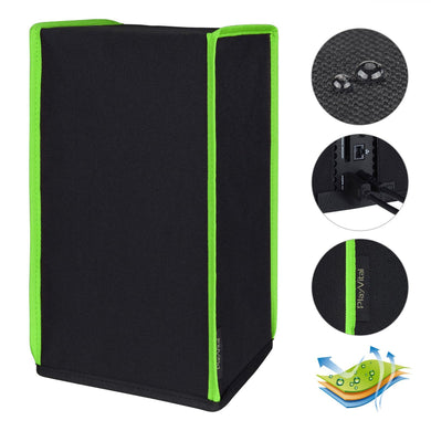 Black & Neon Green Trim Nylon Dust Cover For Xbox Series X Console, Soft Neat Lining Dust Guard, Anti Scratch Waterproof Cover Sleeve For Xbox Series X Console - X3PJ011 - Extremerate Wholesale