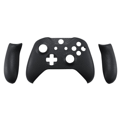 Black Premium Textured PU Leather Front Shell With Side Rails Panel For Xbox One S Controller-ZSXOFC01WS - Extremerate Wholesale