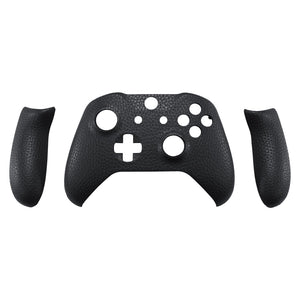 Black Premium Textured PU Leather Front Shell With Side Rails Panel For Xbox One S Controller-ZSXOFC01WS - Extremerate Wholesale