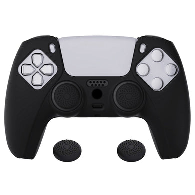Black Pure Series Anti-slip Silicone Cover Skin With Black Thumb Grip Caps For PS5 Controller-KOPF001 - Extremerate Wholesale