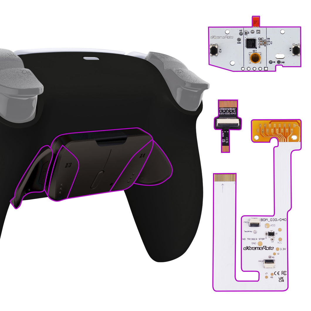 Soft Touch Black Real Metal Buttons (RMB) Version Remappable RISE4 V3 Remap Kit for PS5 Controller BDM-030/040/050 - YPFJ7005G4