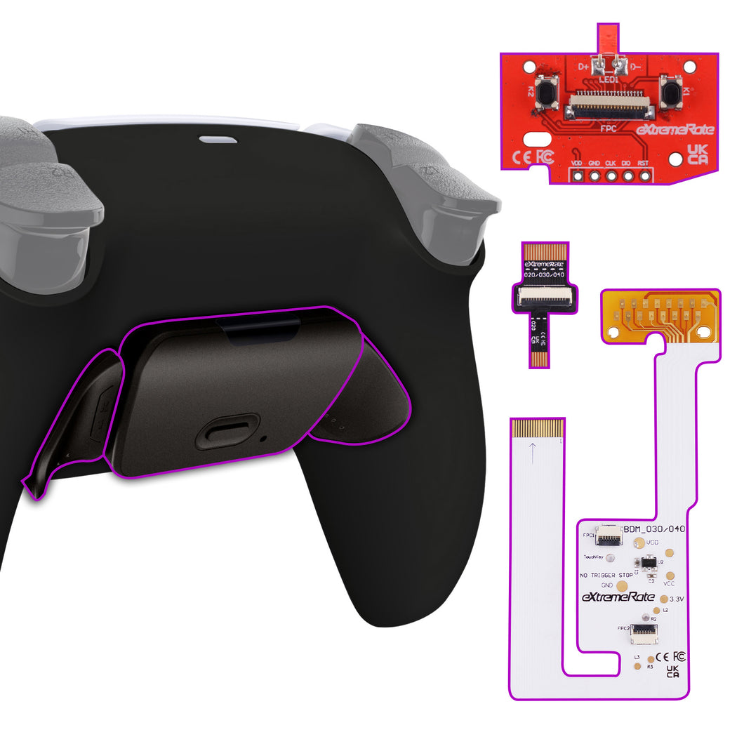 Soft Touch Black Real Metal Buttons (RMB) Version Remappable RISE V3 Remap Kit For PS5 Controller BDM-030/040/050  - XPFJ7001G4