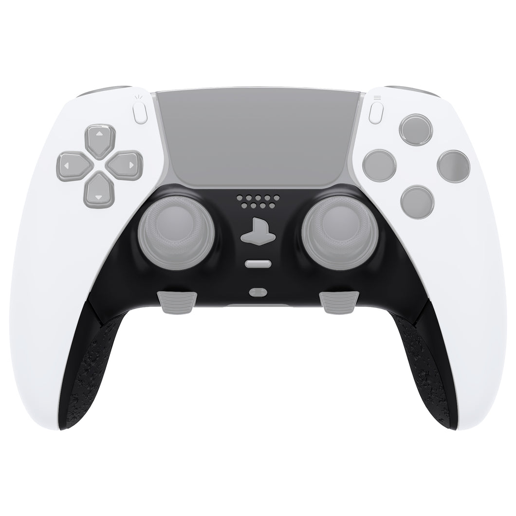 Black & Textured Black Replacement Top Bottom Decorative Trim Shell Compatible with PS5 Edge Controller -CXQEGP012WS