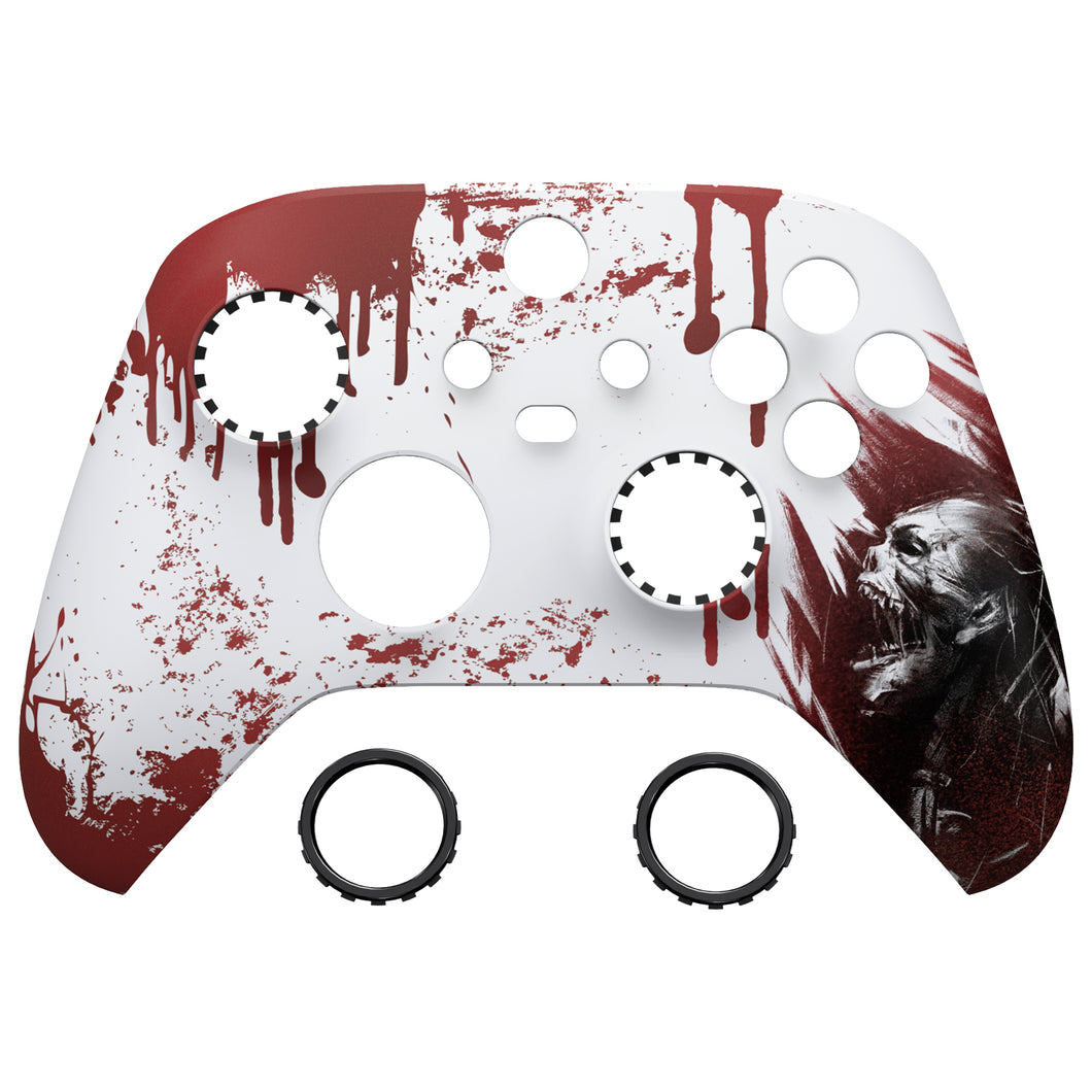 Soft Touch Blood Zombie Front Shell With Accent Rings For Xbox Series X/S Controller-YX3T113WS